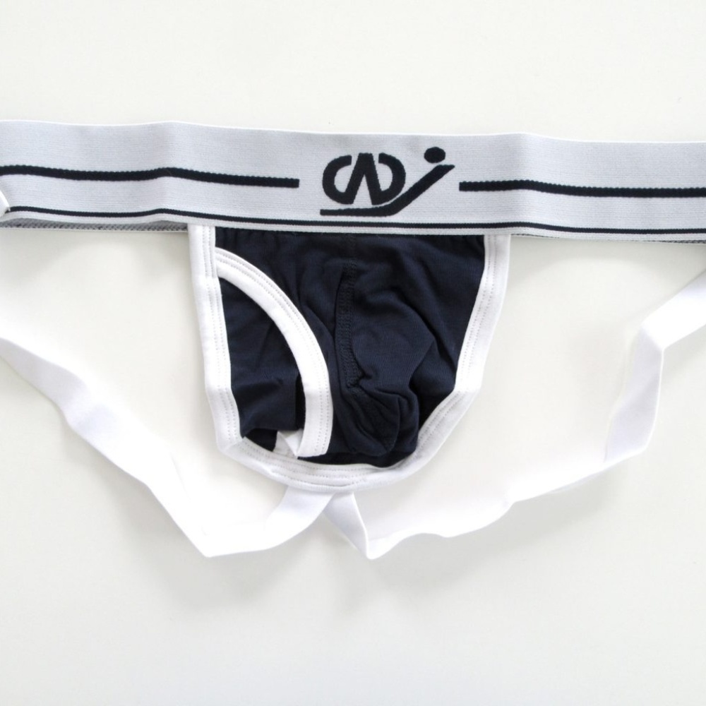Navy Blue and White Jockstrap